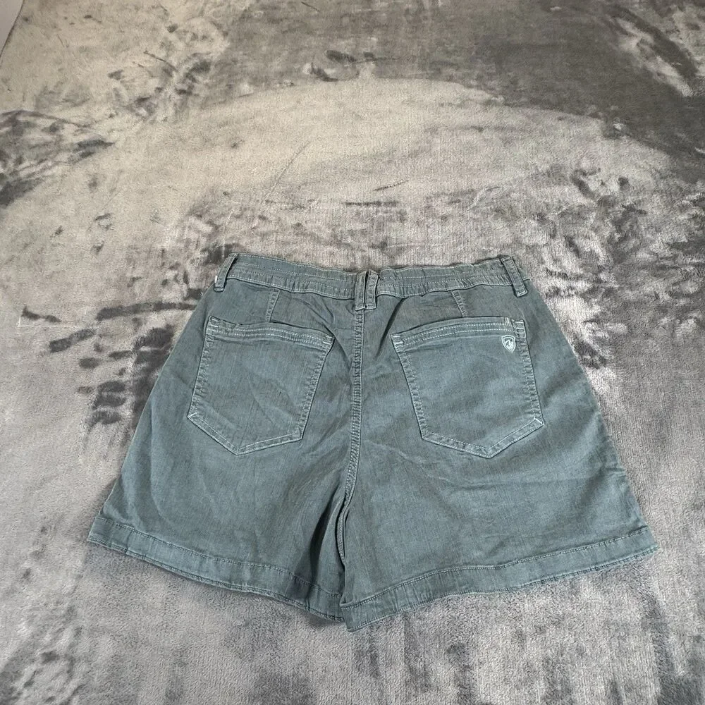 KUHL Sz 8 Kultivatr Shorts Womens Muted Teal Gray 4